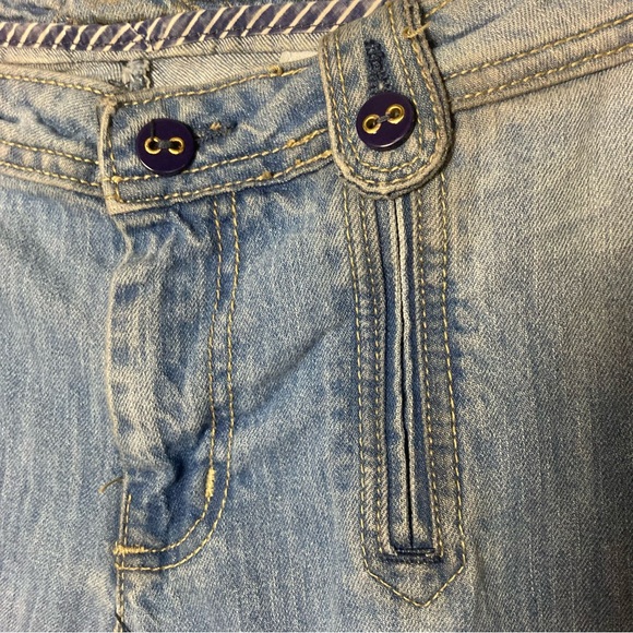 Beverly Hill Polo Club faded wide leg flare jeans size 10 Y2K blue - Picture 4 of 9